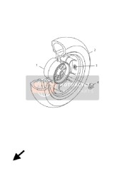 1B9F53383000, Gussfelge, Hinten, Yamaha, 0